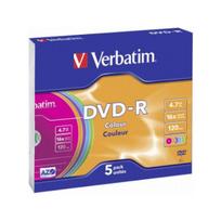 Diskai Verbatim DVD-R Colour 5pack - 435570