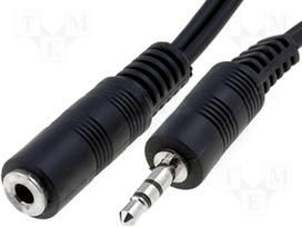 CABLE-403/3.5 AUX įėjimo laidas, 3.5mm kištukas-3.5mm lizdas