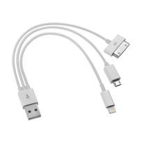 Adapteris laidas USB - iPad+microUSB+Apple iPhone Lightning