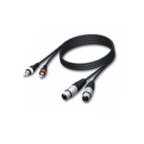 Laidas kabelis Procab 2x XLR lizdas - 2x RCA kištukas 1.5m