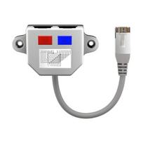 Perėjimas - adapteris CAT 5e RJ45 kištukas 8P8C - 2x lizdai 8P8C 0.15m