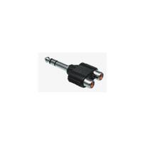 Perėjimas-adapteris 6.3 mm kištukas stereo - 2x RCA lizdai