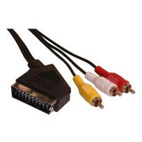Laidas SCART-3RCA 1.5m | SCART kištukas - 3x RCA kištukai