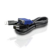 Kompiuterio laidas - kabelis TRENDnet 1x USB-A kištukas + 1x VGA kištukas - 1x VGA kištukas 3.1m TK-CU10