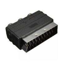 Adapteris / perėjimas SCART to 3x RCA | SCART kištukas - 3x RCA lizdai