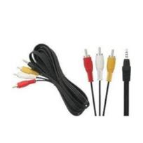 Kabelis 3.5mm 4 pin kištukas - 3x RCA kištukai 1.4m