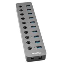 Adapteris USB Type-A 3.0 - 10 x USB 3.0 su jungikliais
