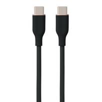 Silikoninis kabelis USB Type-C - Type-C, 100W (juodas, 3m)