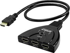 SpeaKa Professional SP-HDSW-200 3-Port HDMI-Switch 8K UHD-fähig 7680 x 4320 Pixel