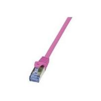 LogiLink PrimeLine - Patch-Kabel - RJ-45 (M) zu RJ-45 (M) - 1 m - SFTP, PiMF - CAT 6a - halogenfrei - pink