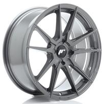 JR Wheels JR21 18x8 ET20-40 4H BLANK Hyper Gray Alloy Wheel