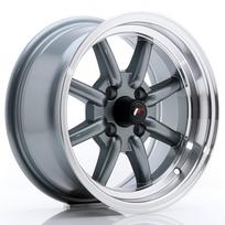 JR Wheels JR19 14x7 ET0 4x100 Gun Metal w/ Machined Lip Alloy Wheel