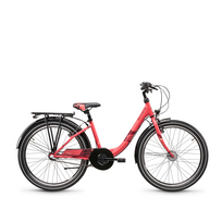 Children's bicycle S´COOL Wave Steel LTD, 24" coral/red