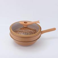 ZISIZ daugiafunkcinis ketaus wok su garų puodu