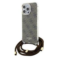 Etui do iPhone 15 Pro Max Guess Crossbody Cord 4G Print Brązowy