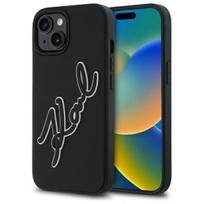 Etui do iPhone 15 Karl Lagerfeld 3D Rubber Signature Czarne