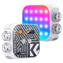 K&F CONCEPT Pocket RGB Video Light Magnetic LED Fill Light Video Conference Lighting CRI96+ balta