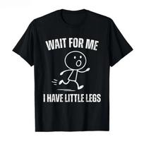 Wait for Me. My Legs Are Short. It's Very Interesting. Running Emoji Print T-shirt S juoda