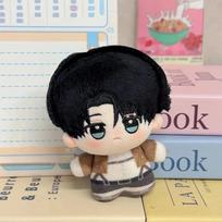 Automobilio raktų pakabukas Anime Eren Jaeger Medvilninis Cosplay Levi Ackerman Raktų pakabukas 10cm Pliušinis žaislas black