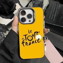 T-Tour De France 2025 telefono dėklas, skirtas iPhone 16,15,14,13,12,11,Pro,Max,Plus,Mini,XS,SE, apsaugantis nuo kritimo, juodas matinis, kietas buferis iPhone13mini