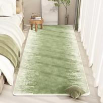 Modern Style Rugs for Bedroom Thickend Plush Bedside Floor Mat Washable Living Room Decoration Green Carpet Home Fluffy Soft Rug 80x120cm