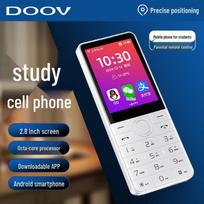 DOOV F22 4G mygtukinis telefonas be kameros (CN versija) 3GB+32GB porcelianinė balta spalva