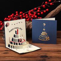 Birthday Musical Greeting Cards 3D Pop Up with LED Comes with Envelope for Kids Boy Girl Baby Shower First Birthday Party
