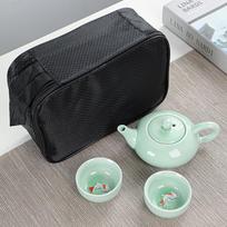 Portable Bag, Travel Kung Fu Tea Set, Ceramic Xishi Pot, One Pot, Two Cups, Four Cups Set, Creative Gifts.
