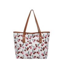 Single-shoulder Bag - Cherry Handbag Tote Bag with Trendy Large Capacity and Elegant Design for The Armhole. kava