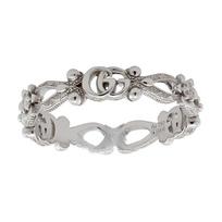 Gucci Flora Floral Pattern Diamond 18K White Gold Ring Women rings YBC629827002014 14,Silver-Box/Dust Bag Random Shipment