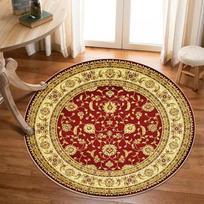 Persų bohemiškas prabangus raštas apvalus kilimas skalbiamas dekoracija namams lengvas kilimėlis miegamojo kėdės kilimėlis retro kilimai svetainei 60x60cm (Diameter)
