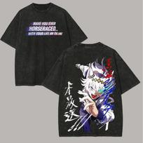 Anime Umamusume Washed Tshirt Anime Lover Women Men Oversized Unisex Personality Clothes Clothing S