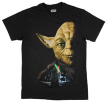 Return of The Jedi Last Battle Yoda Black Adult T-Shirt Tee (Large) S juoda
