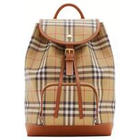 Burberry reguliuojamas odinis peties dirželis Su atvartu Kuprinė Moteriška Kuprinė Klasikinė-Smėlio spalvos Heather-Brown 80975801 Basic Set (Bag+Dust Bag)