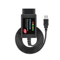 FORScan Pro ELM327 V1.5 Ford kodavimui Automobilio diagnostikos įrankis HS/ MS CAN Automatinis jungiklis USB OBD2 skaitytuvo adapteris juoda