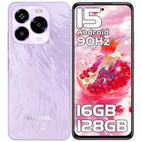 OUKITEL C65 Išmanusis telefonas Android 15, 6,7  HD+ 90Hz Ekranas, 16GB+128GB/1TB, 50MP Kamera, 5150mAh violetinė