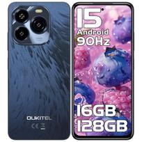 OUKITEL C65 Išmanusis telefonas Android 15, 6,7  HD+ 90Hz Ekranas, 16GB+128GB/1TB, 50MP Kamera, 5150mAh mėlyna