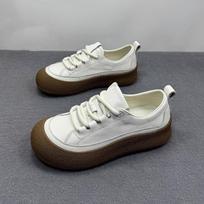 Nauji Retro ir Universalūs Sportbačiai, Kvėpuojantys Laisvalaikio Sportiniai Batai, Nišiniai Moteriški Batai su Storu Padu 35 balta