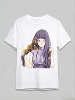 Naruto Hinata Hinata Gentle Style Tshirt Mens Anime Pattern Printed Short Sleeve Fashion High Quality Trendy Cotton Top L