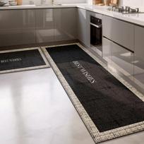 Virtuvės grindų kilimėlis Bėgikas Ilgas kilimas Sugeriantis kilimai Juodas Minimalistinis Prabangus Namų dekoravimas Kilimai Alfombra De Cocina 50x80cm