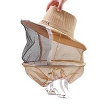 Beekeeper Anti Bee Hat Beehive Beekeeping Cowboy Hat Mosquito Bee Insect Net Veil Head Face Protector Beekeeper Equipment
