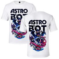 Astro Bot Marškinėliai Šaunūs Moteriški Vyriški Marškinėliai Apvalia Kaklo Iškirpte Laisvalaikio Unisex Gatvės Stiliaus Mados Marškinėlis XS balta