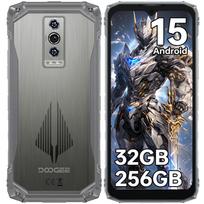 DOOGEE Blade10Pro Energy Tvirtas išmanusis telefonas Android 15, 32GB+256GB/2TB Mobilusis telefonas, 6150mAh, 6,56  Ekranas, 50MP+8MP/4G Trigubas kortelių lizdas/NFC sidabras