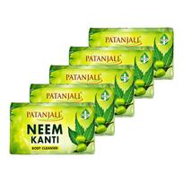 Patanjali Neem Kanti Žolinis Kūno Prausimosi Muilas Pakuotė iš 5 X 75 g Vienetų Drėkinantis Giliai Valantis Muilas Švelniai Lygiai Odai