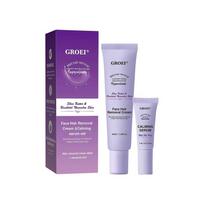 (1pcs)Facial Hair Removal Cream - Painless & Soothing Hair Removal Cream + Calming Serum - Gentle Formula - Safe for Sensitive Skin - Smooth Skin