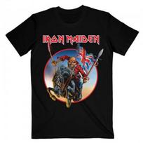 Iron Maiden Unisex Adult Euro Tour Back Print T-Shirt S juoda