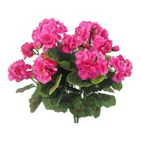 2 vnt 12,6 colio dirbtinių gėlių pelargonijų neaustinės dirbtinės snapučio krūmai Dirbtiniai pelargonijų gėlių krūmai, skirti patalpų gėlių dekoravimui rožinė raudona spalva