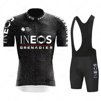 INEOS Pro komandos dviratininko aprangos komplektas Vasarinis pralaidus orui kelių dviračių kostiumas Važiavimo uniforma Dviratininko MTB apranga Sportiniai dviračių rinkiniai 2026 S