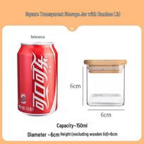 Kvadratinis hermetiškas stiklainis su dangteliu virtuvės laikymui Various Sizes