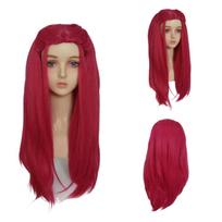 Children Version -Kids Girls Cosplay Wig Mira Rumi Zoey Demon Hunters Purple Black Red Long Hair Halloween Cosplay Props for children raudona